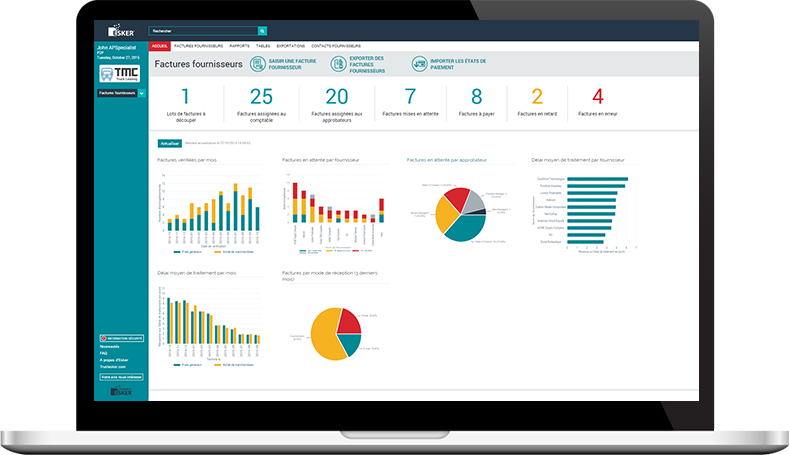 Tableau de bord Esker - Environnement MS Dynamics NAV Tableau de bord Esker - Environnement MS Dynamics NAV