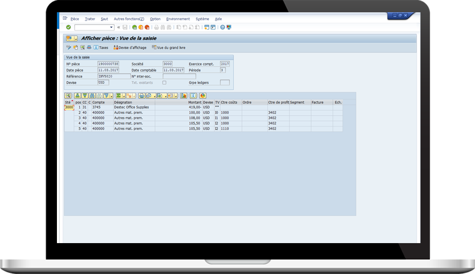Tableau de bord : Environnement SAP Tableau de bord : Environnement SAP
