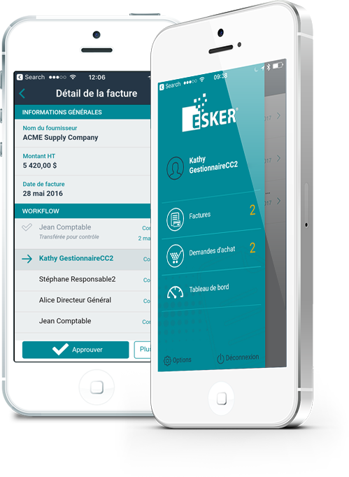 Maintien de l'activité avec l'application mobile Esker Maintien de l'activité avec l'application mobile Esker